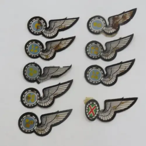 Lot of 9 SA Air Force Wings - Damaged
