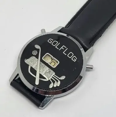 Gold Log wristwatch stroke counter