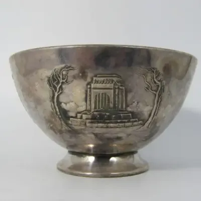 Vintage 1838-1938 Voortrekker silver plated commemorative bowl