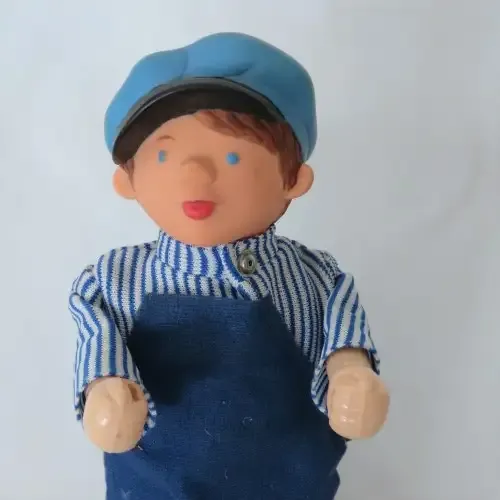 Vintage mechanical baker boy toy - Working - Missing instrument