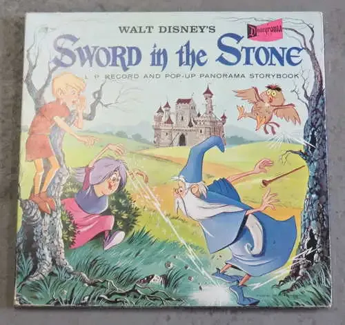 Walt Disney`s Sword in the Stone LP and Pop-Up panorama storybook