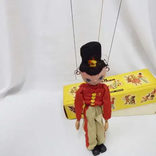 Pelham Puppet Fritzi marionette - in box - need new string - String: 52cm, Doll: 31cm approximately