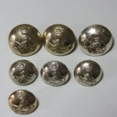 BSAP lot of 7 buttons 3 large and medium 1953-1965 Queen Elizabeth