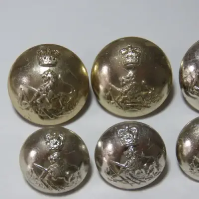 BSAP lot of 7 buttons 3 large and medium 1953-1965 Queen Elizabeth