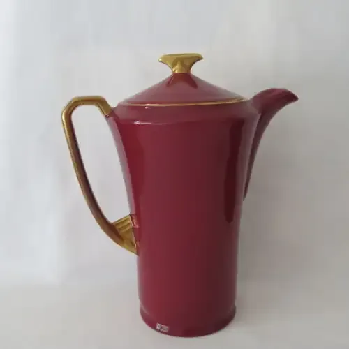 Crown Devon coffee jug with 3 saucers and espresso cups