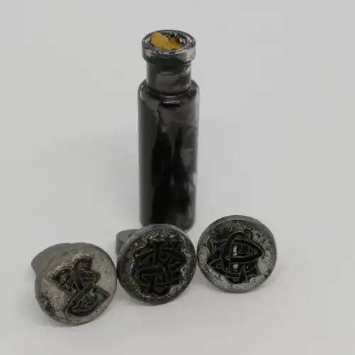 Set of 3 Vintage Heller Monogram initials ink stamps - TS / CS / RS