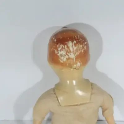 Antique Composition doll with soft body - Length 60 cm