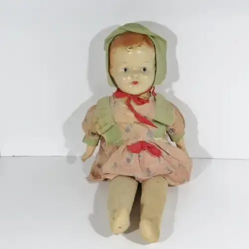 Antique Composition doll with soft body - Length 60 cm
