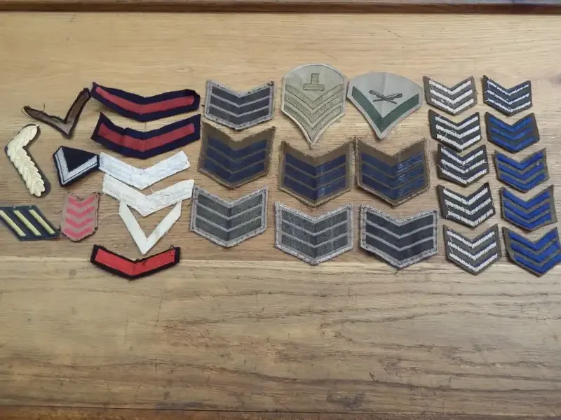 Lot of 30 military rank badges