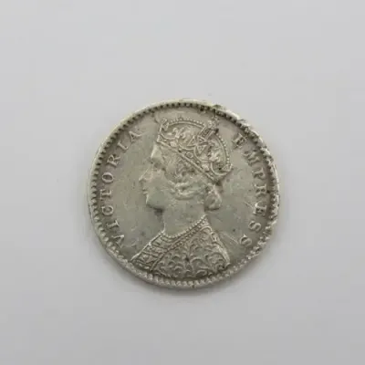 1901 British India 2 Annas XF +