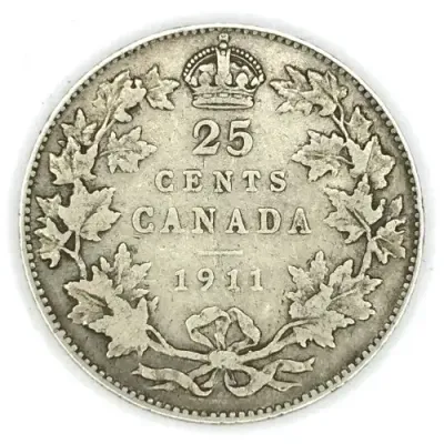 1911 Canada silver 25 cents