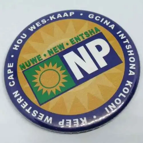 New National Party Western Cape election campaign lapel badge