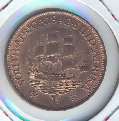 SAU 1942 One Penny - UNC - Book value R750