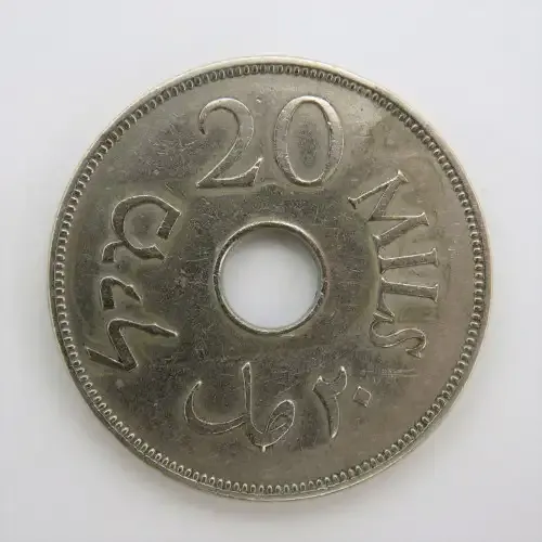 1935 Palestine 20 Mils coin