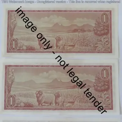 TW de Jongh 3rd issue lot of R1 notes uncirculated