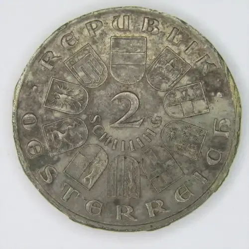 1932 Austria Joseph Haydn 2 Shilling - scarce but ex mount