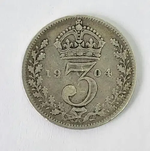 1904 silver Edward 7 three pence