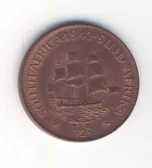 1942 Half Penny - UNC - Book value R650