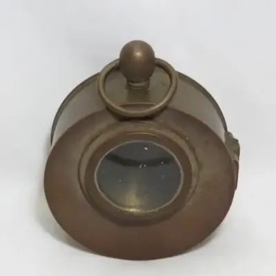 Antique brass case for night watchman clock