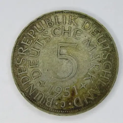 1951 J Germany 5 Mark - XF