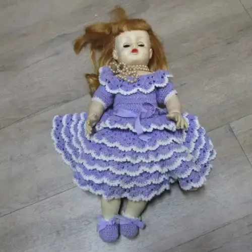 Rubber doll with closing eyes - 56cm