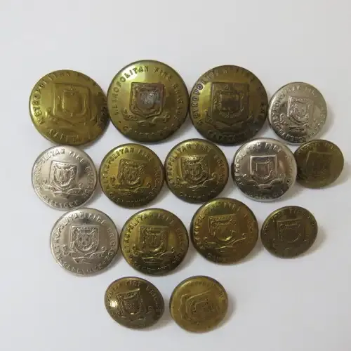 Cape Town Metropolitan Fire Brigade buttons lot of 15
