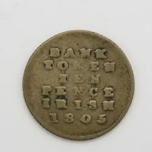 1805 Irish bank token for 10 pence