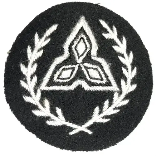SWA Territory Force Regimental Sergeant arm badge - Silver cotton on black