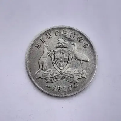 Australia 1917 sixpence VF