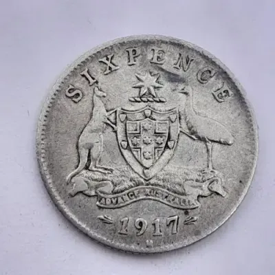 Australia 1917 sixpence VF