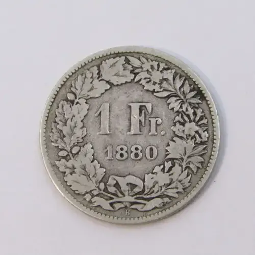 1880 Switzerland Franc - scarce