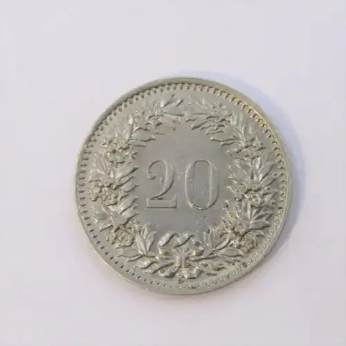 1933 Switzerland 20 Rappen - AU