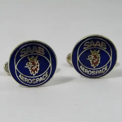 Pair of SAAB Aerospace cufflinks by Sporrong