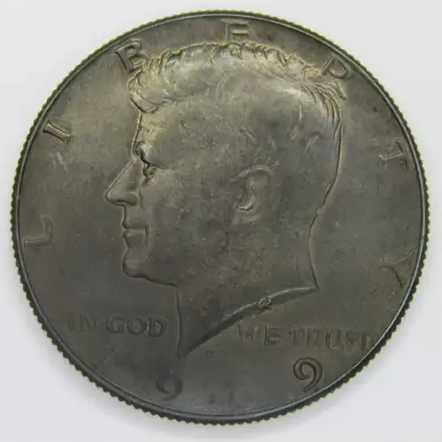USA Kennedy half dollar 1969 toned black - uncirculated