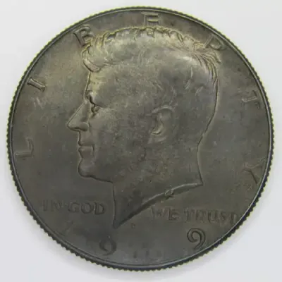 USA Kennedy half dollar 1969 toned black - uncirculated