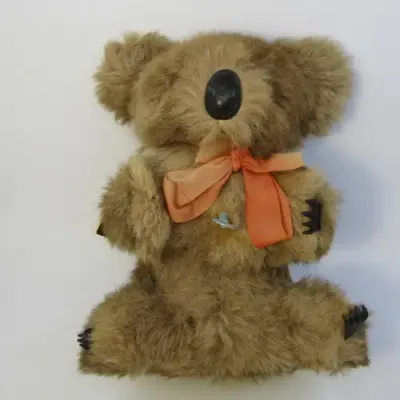 Vintage Musical Koala bear stuffed plush toy - one hand missing