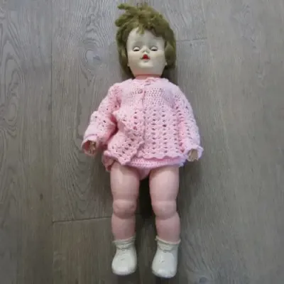 Vintage plastic and rubber doll - 64cm
