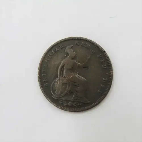 1827 Great Britain Third Farthing - scarce