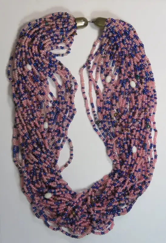 Vintage Zulu multi string bead necklace