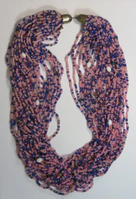 Vintage Zulu multi string bead necklace