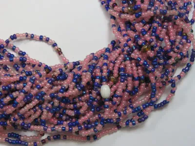Vintage Zulu multi string bead necklace