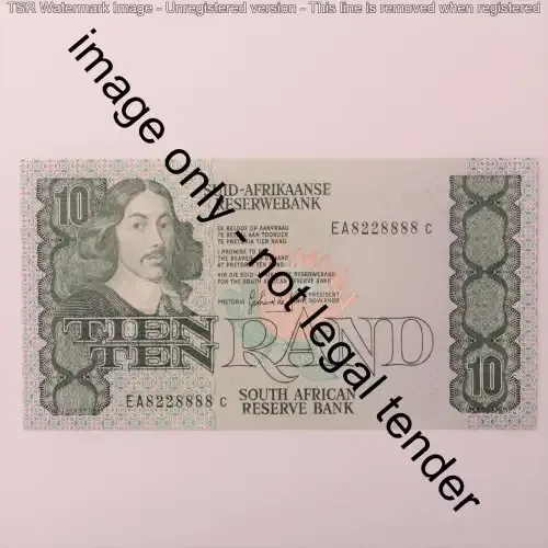 GPC de Kock 3rd Issue R10 uncirculated with No 8228888