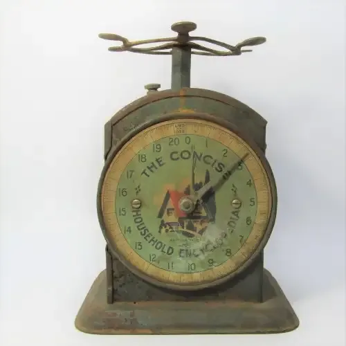 Vintage Concise Household Encyclopedia scale - well used