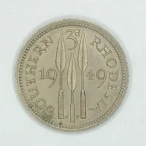 1949 Southern Rhodesia 3d Three Pence - uncirculated