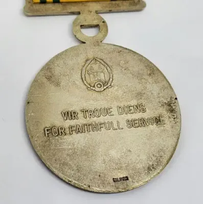 SA Prison service silver faithful service medal