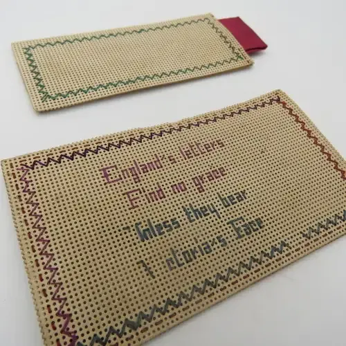 1868 A Present to my Mother Embroidered small bags - stamp bag and holder