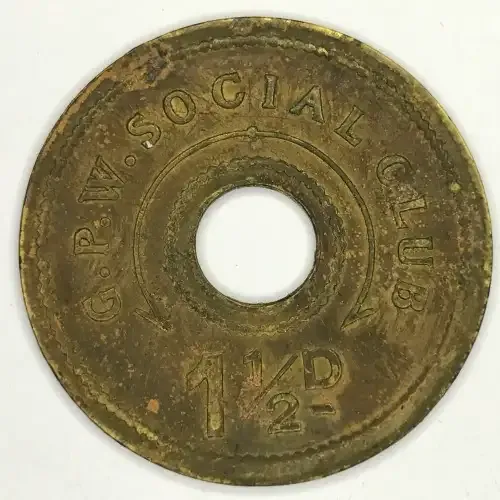 G.P.W Social Club 1 1/2 penny
