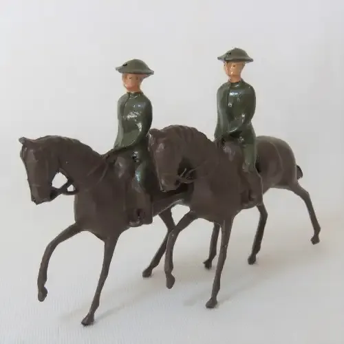 Lot of 3 vintage mounted troops lead soldiers