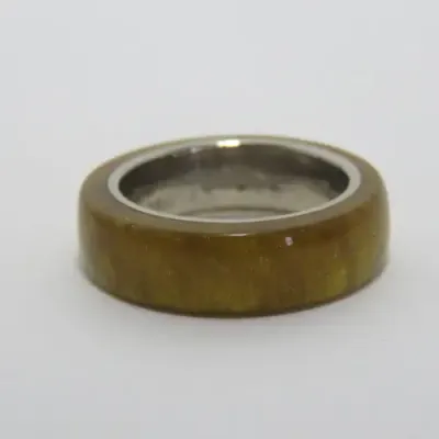 Ring made from vintage Greek coin and resin - Size O