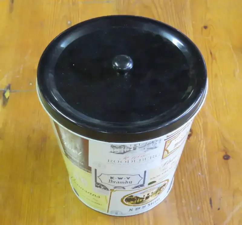 Vintage KWV labels metal ice bucket